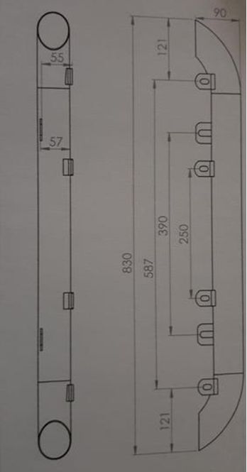 Hovedbilde Skiltbøyle 60Ø Pulverlakkert i Sort 83 cm.