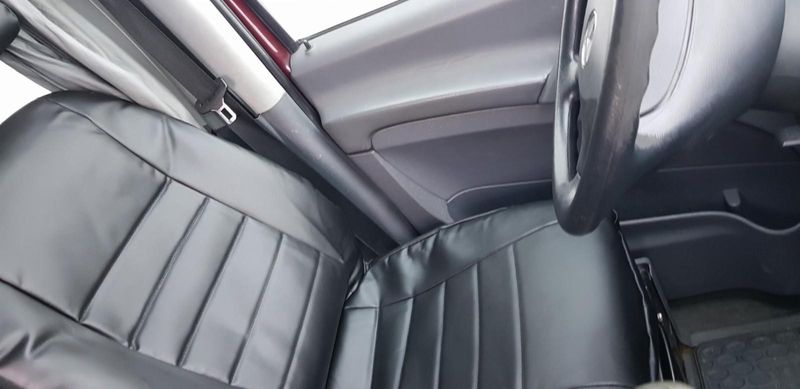 Setetrekk i skinn Sprinter 2006-2018 Crafter 2006-16 1+2 Sort 